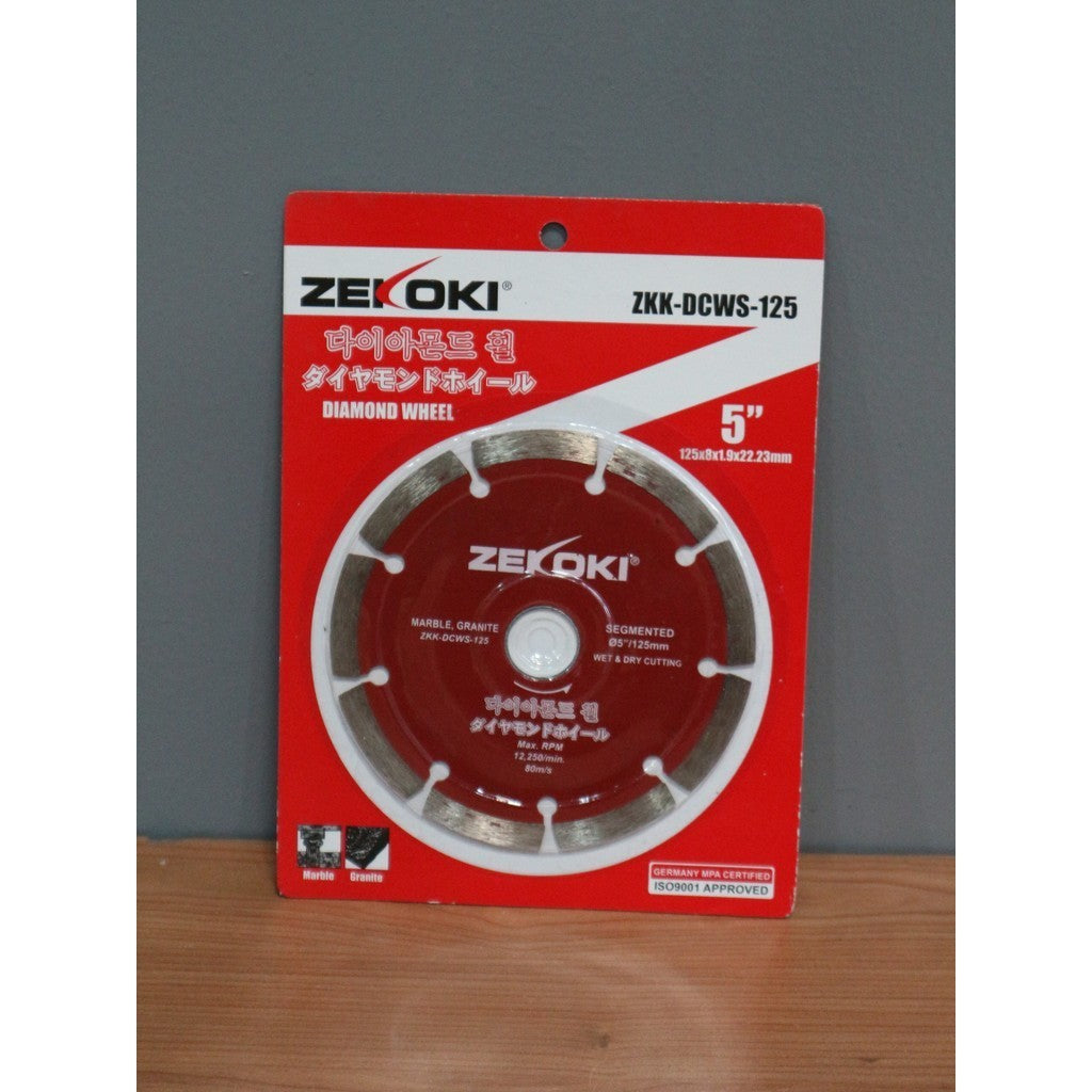 Zekoki 125X8X1.9X22.23/20 Segmented Diamond blade ZKK-DCWS-125