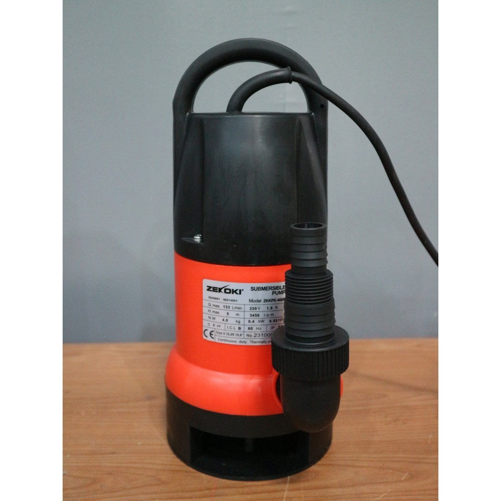 Zekoki Micro Submersible Pump (Dirty Water) 0.55 HP ZKKPE-400F
