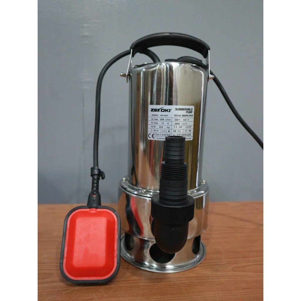 Zekoki Stainless Submersible Pump 1.5 HP ZKKPS-1101F (dirty)
