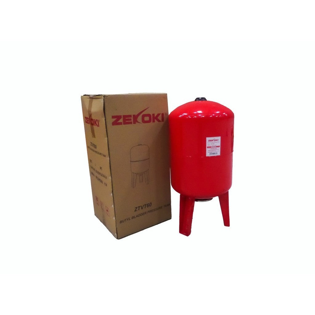 Zekoki Butyl Bladder Pressure Tank 60L Vertical Tank (With Interchangeable Butyl membrane) ZTVT60