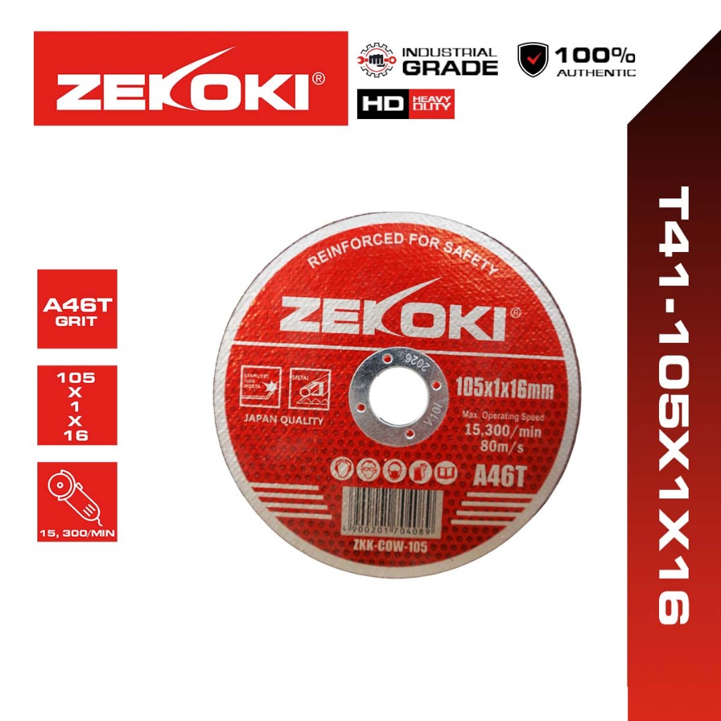 Zekoki Cutting Disc 4" T41-105X1X16