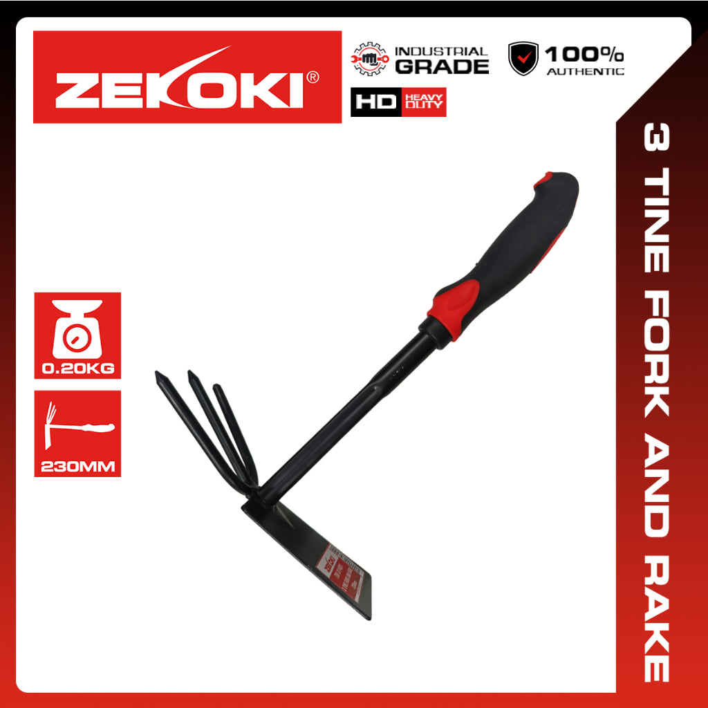 Zekoki 3 Tine Fork and Rake