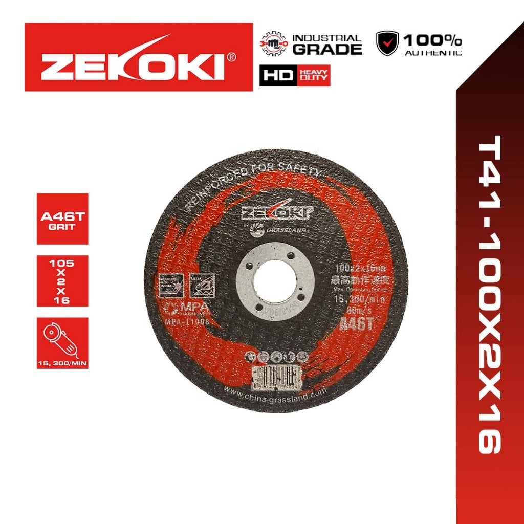 Zekoki Cutting Disc 4"4 T41-100X2X16
