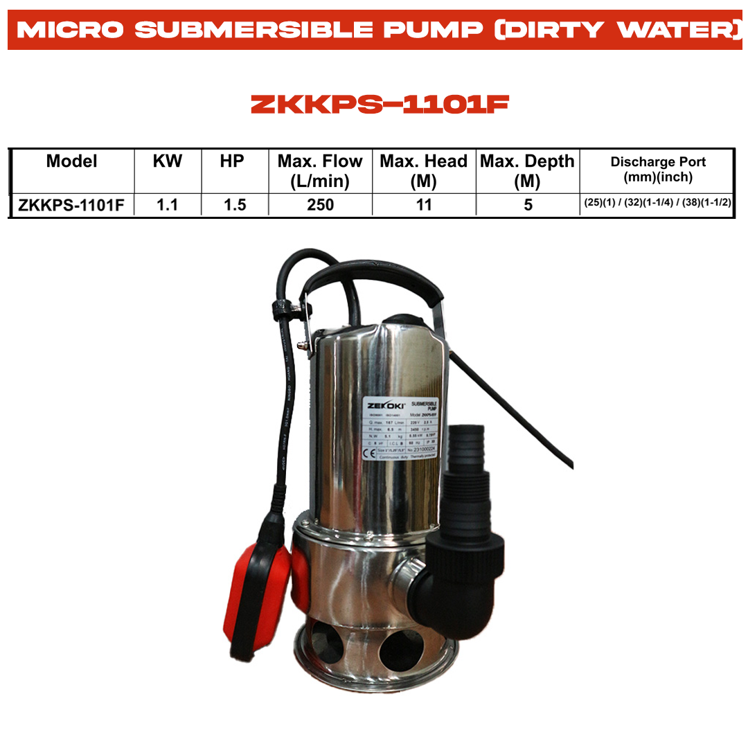 ZKKPS-1101F MICRO SUBMERSIBLE PUMP (DIRTY WATER)