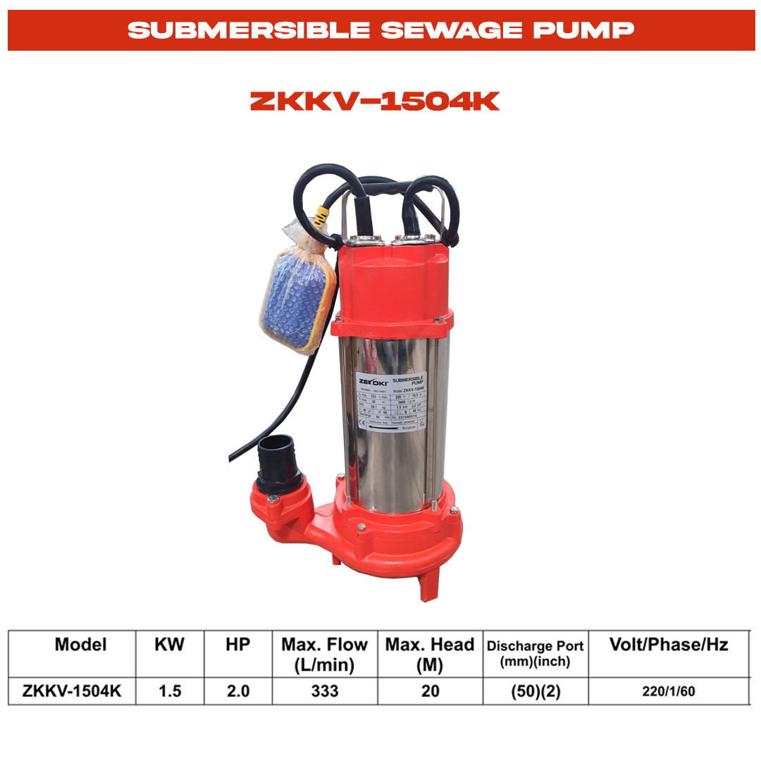 ZKKV-1504K MICRO SUBMERSIBLE SEWAGE PUMP