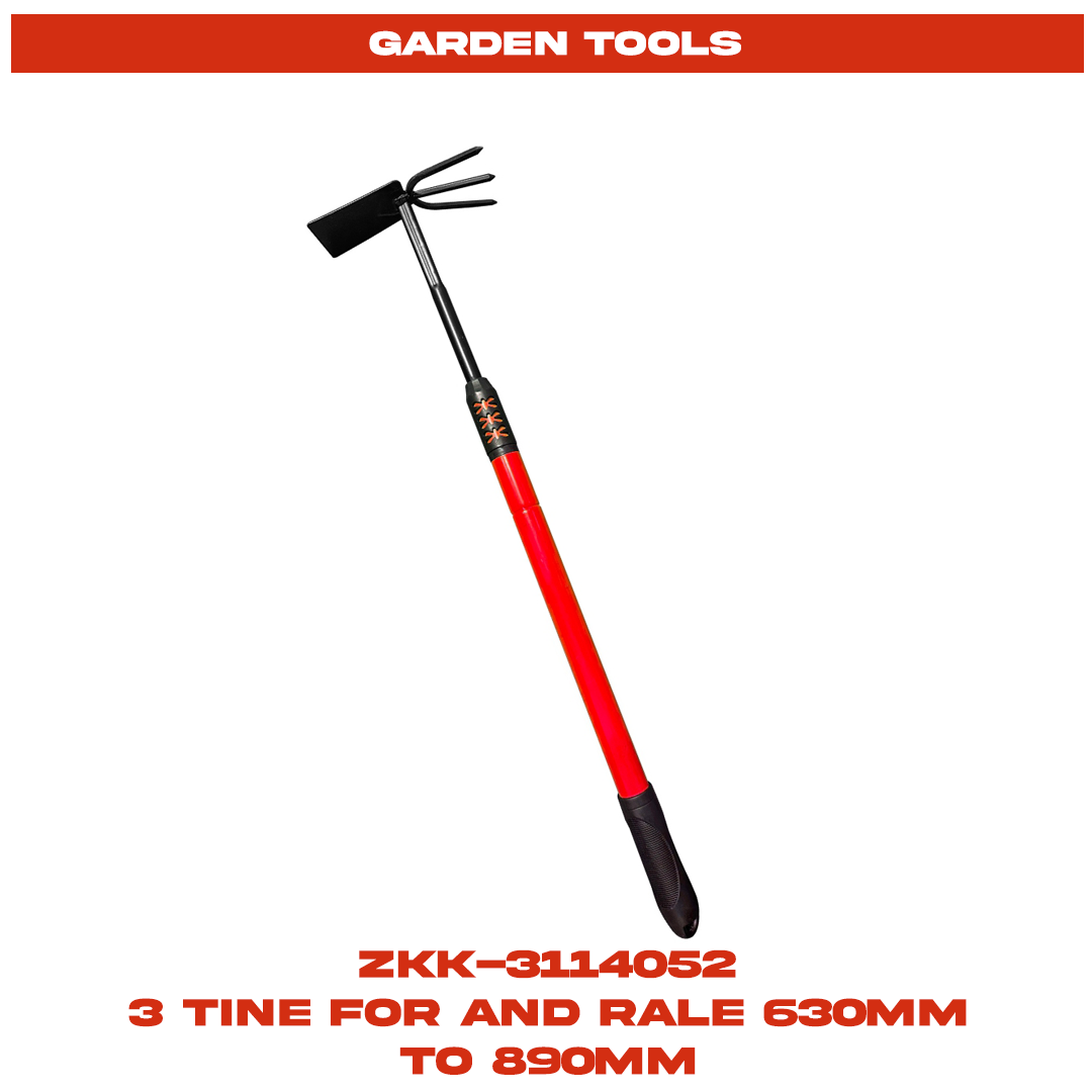 ZKK-3114052 3 Tine Fork and Rale 530mm-890mm