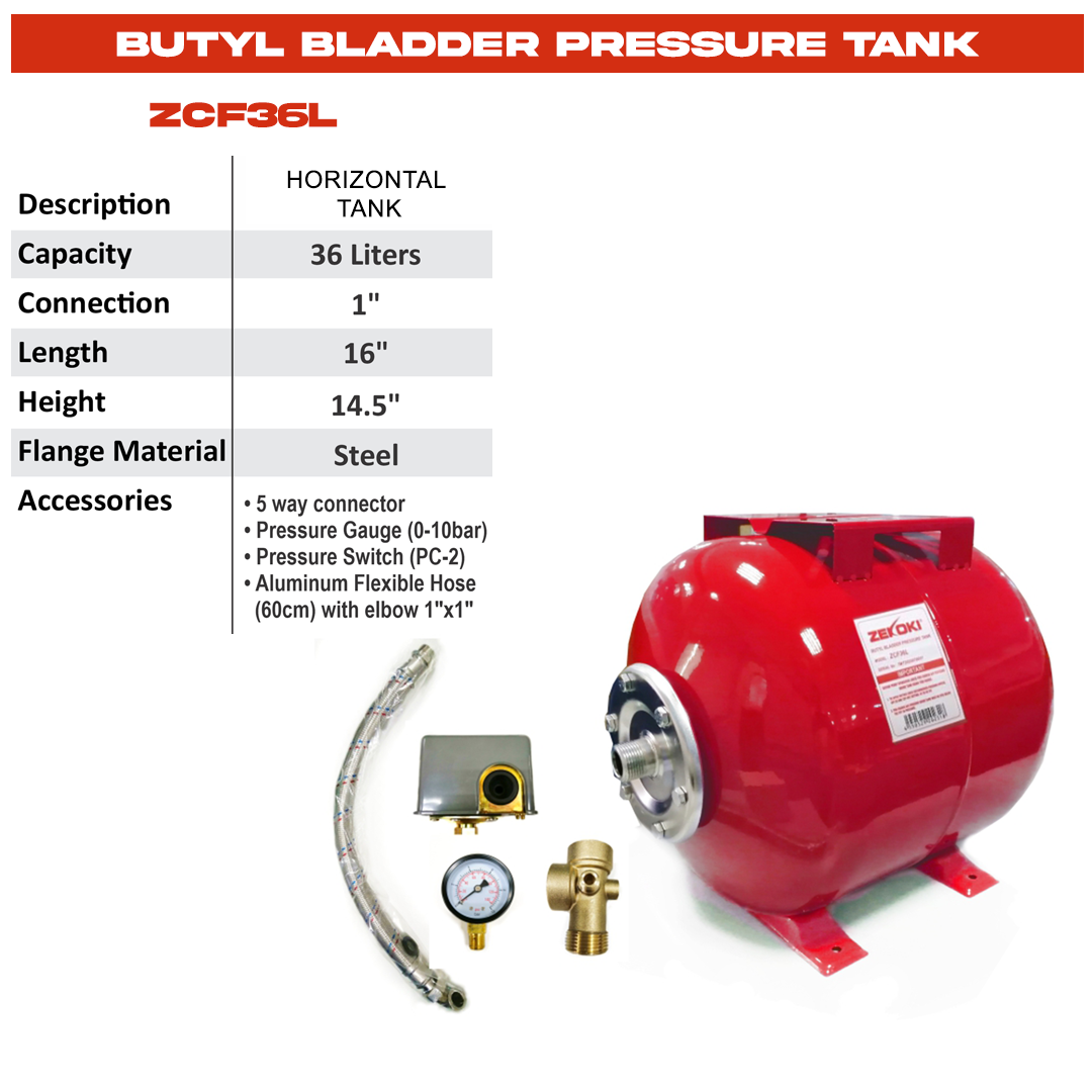 ZCF36L BLADDER PRESSURE TANK