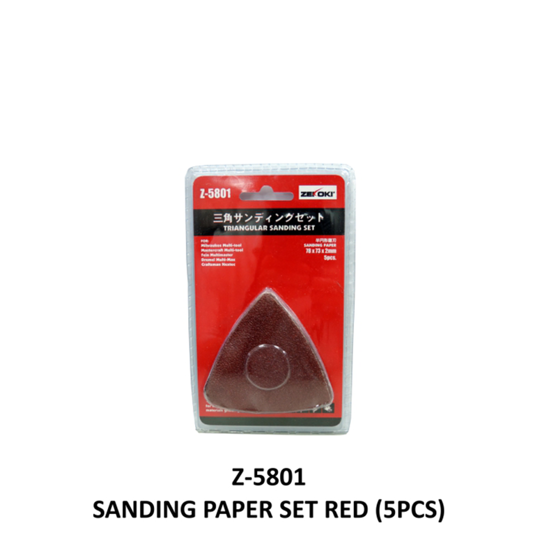 Z-5801 SANDING PAPER SET RED (5PCS)