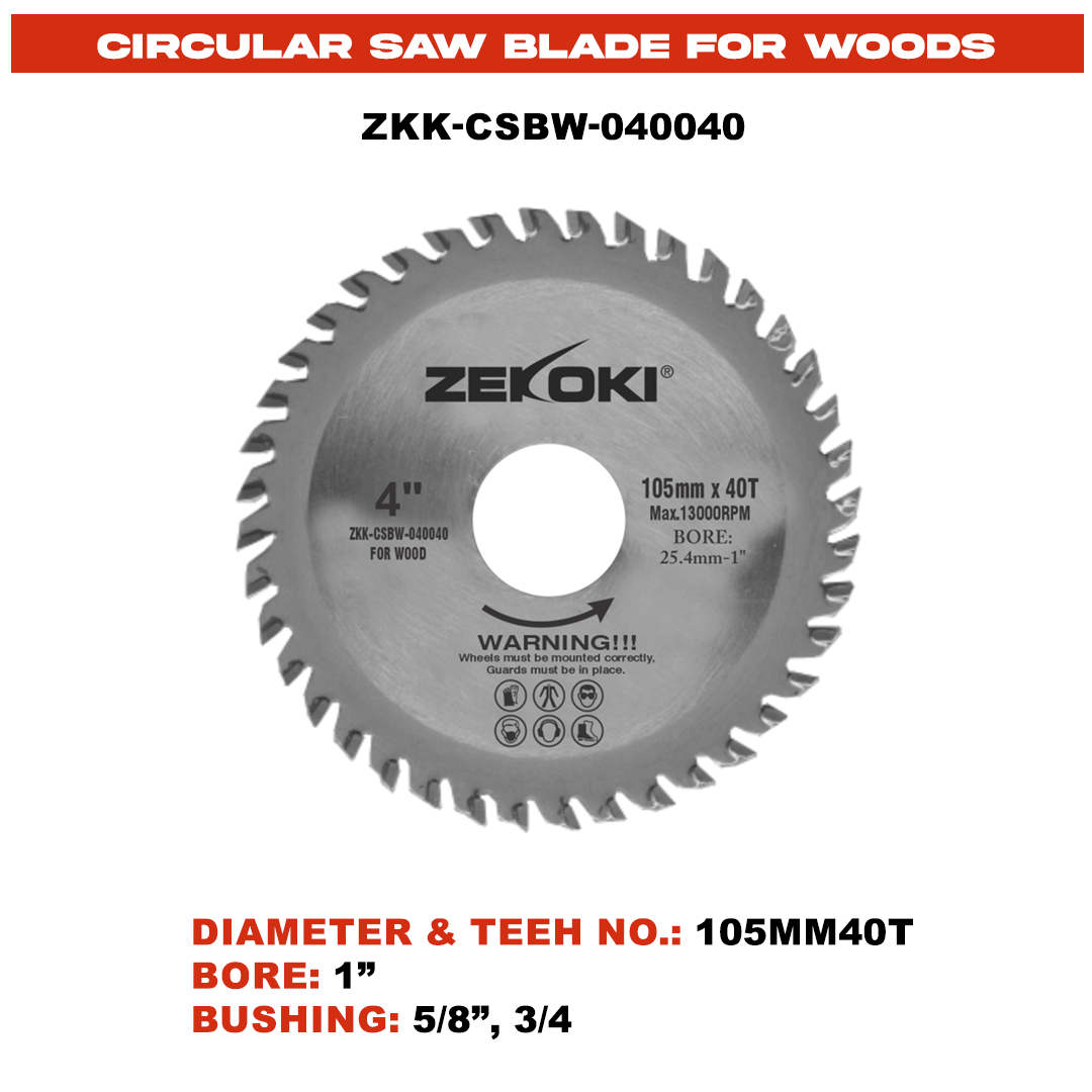 ZKK-CSBW-040040 CIRCULAR SAW BLADE FOR WOODS