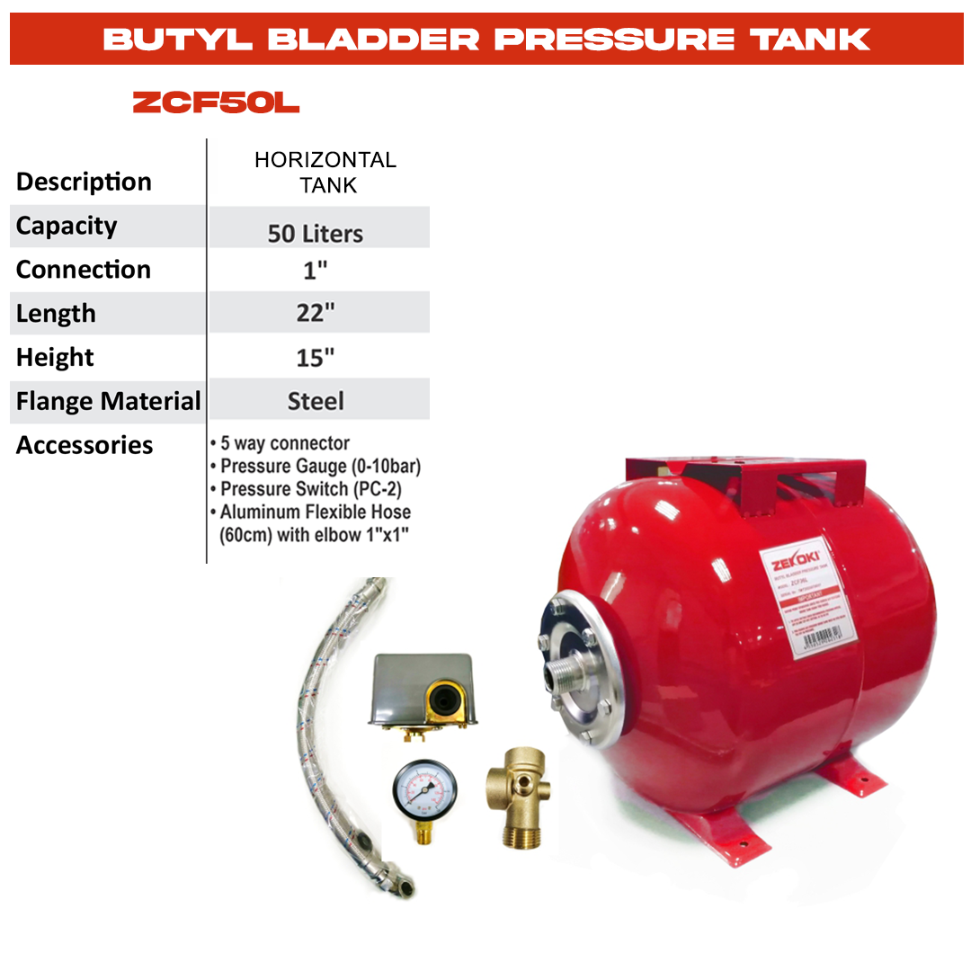 ZCF50L BLADDER PRESSURE TANK