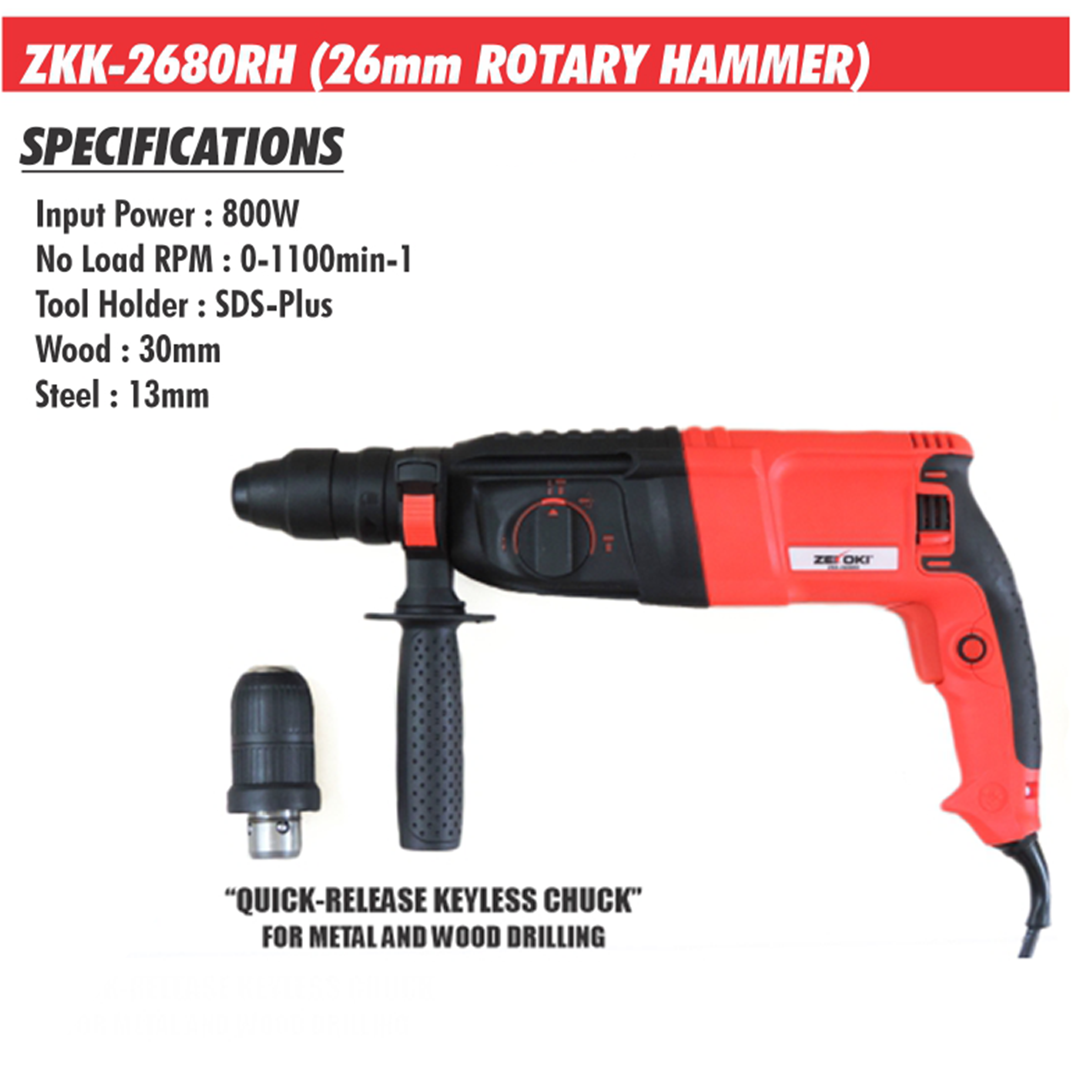 ZKK-2680RH (26mm Rotary Hammer)