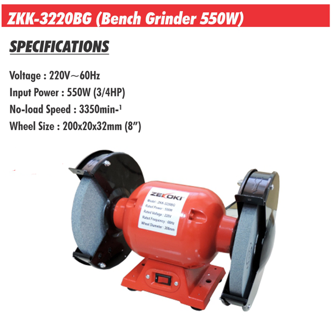 ZKK-3220BG (Bench Grinder 550W)