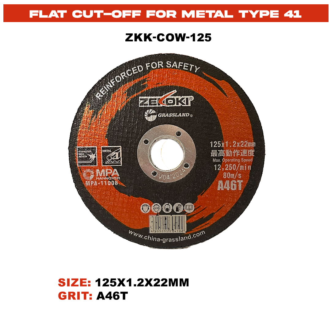 ZKK-COW-125 FLAT CUT OFF FOR METAL TYPE 41