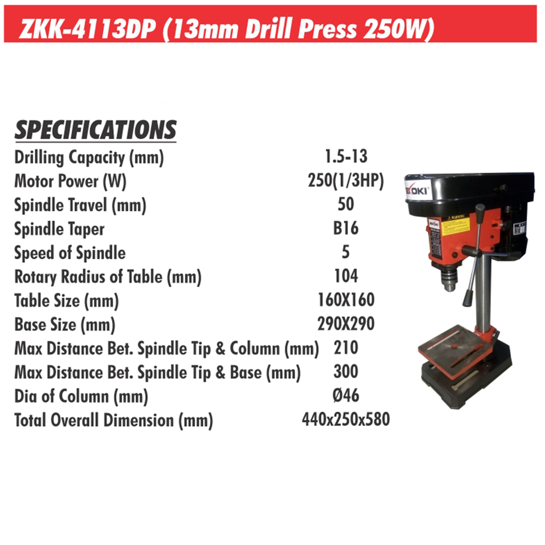 ZKK-4113DP (13mm Drill Press 250W)