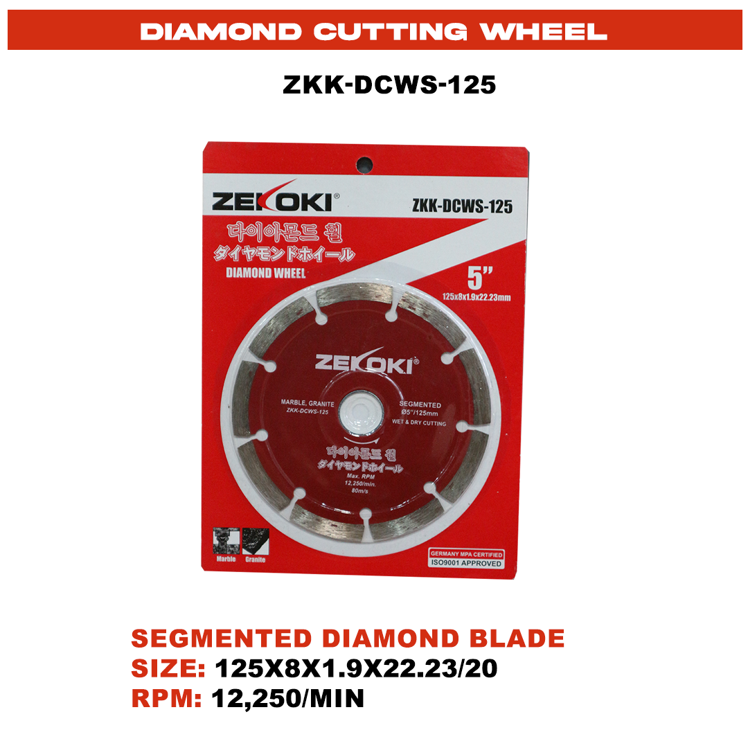 ZKK-DCWS-125 SEGMENTED DIAMOND BLADE