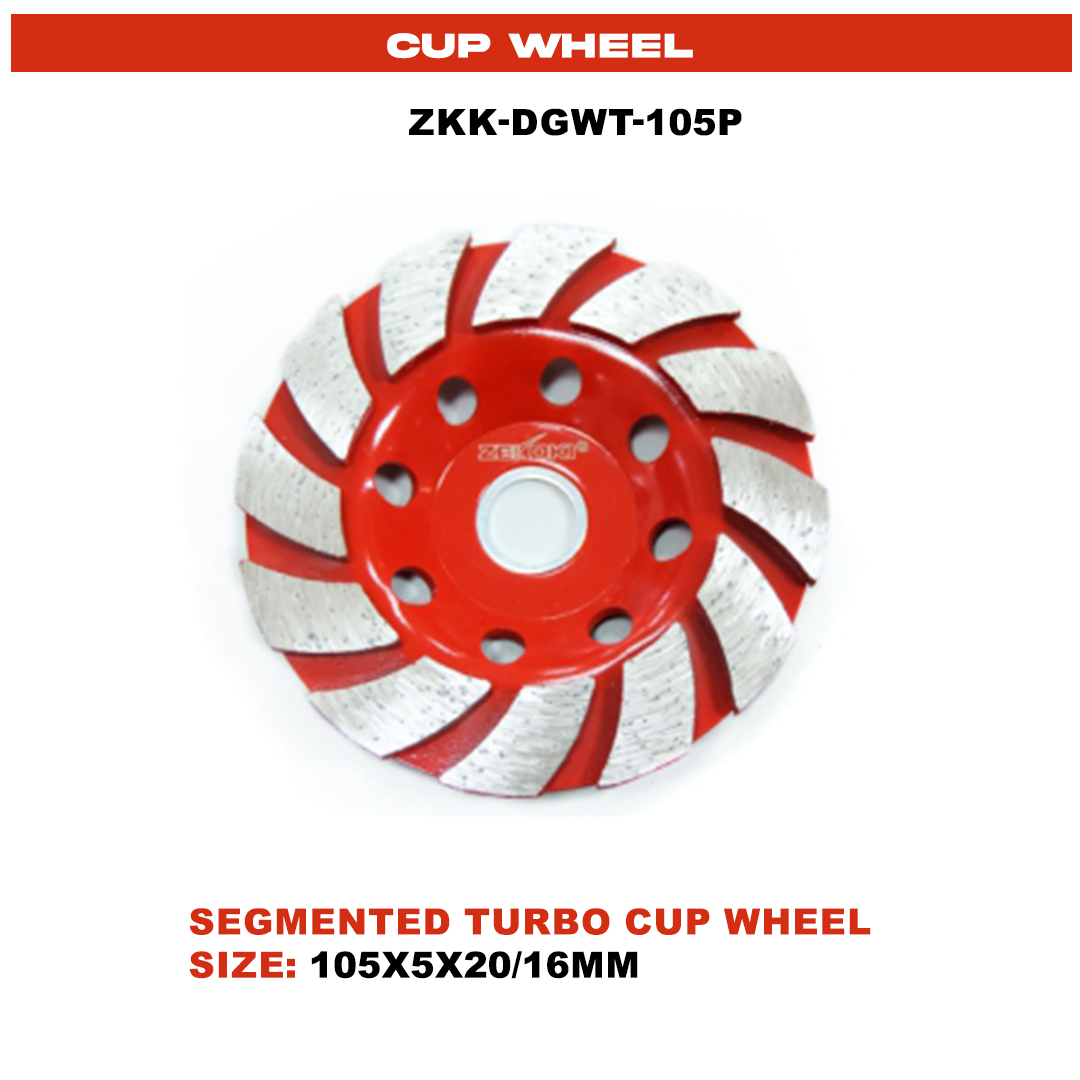 ZKK-DGWT-105P SEGMENTED TURBO CUP WHEEL