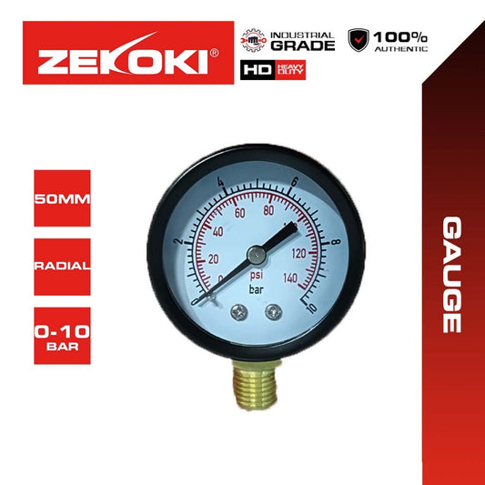 Zekoki GAUGE,50MM,RADIAL,0-10BAR